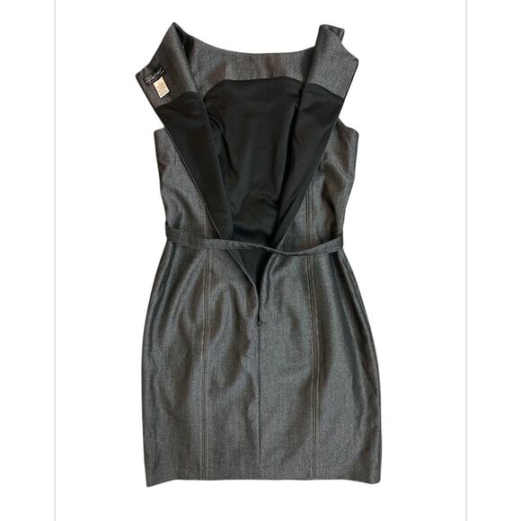 Cachè Contour Collection Black Blue Denim Mid-length Sheath Dress Women’s Size 8 - Picture 3 of 7